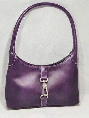 Vintage Leather Charter Club Purple Handbag